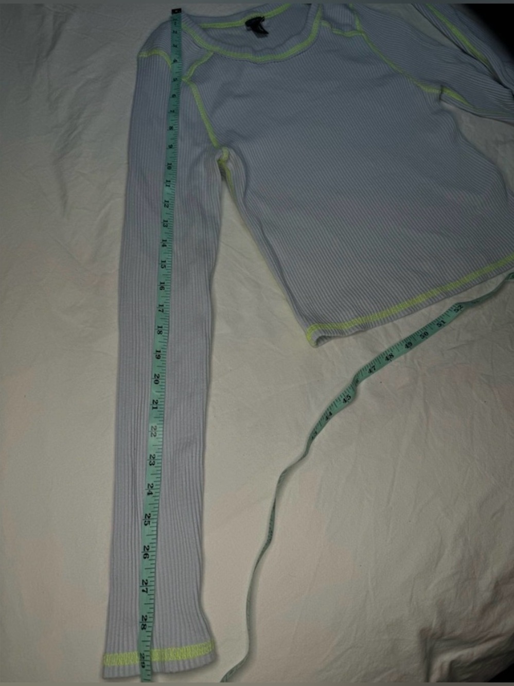 WILD FABLE Shirt Blue with Neon Green Stitching Long Sleeve / XL / Stitch Ribbed - Picture 7 of 7